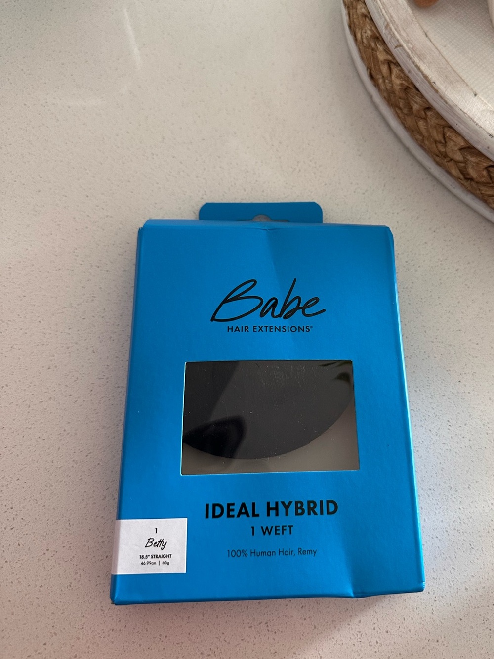 NEW Babe Ideal Hybrid Weft 18.5” #1 Betty Black Remy Human Hair 65g Sealed